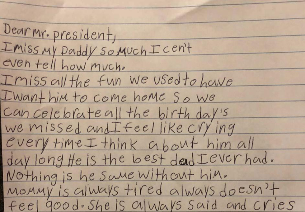 Письма детей президенту