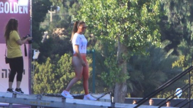 Jennifer Lopez rehearsing in Yarkon Park, Tel Aviv (Photo: Motti Leviton)