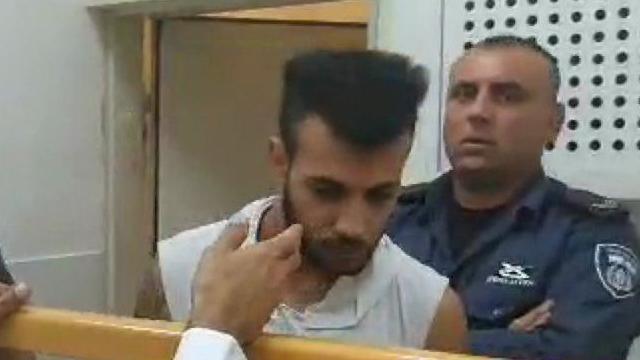 אסלאם חטיב בבית המשפט (צילום: אחיה ראב