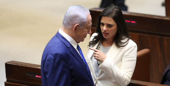 Benjamin Netanyahu and Ayelet Shaked in the Knesset