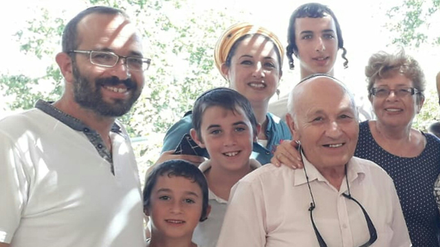 Esther Schlesinger with her family and the late Dvir Sorek (Photo: Courtesy of family)