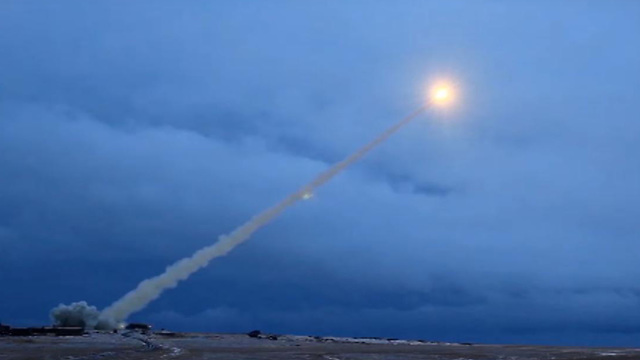 ניסוי ב טיל שיוט גרעיני 9M730 בורבסטניק  SSC-X-9 Skyfall  ארכיון יוני 2018 (צילום: משרד ההגנה הרוסי)