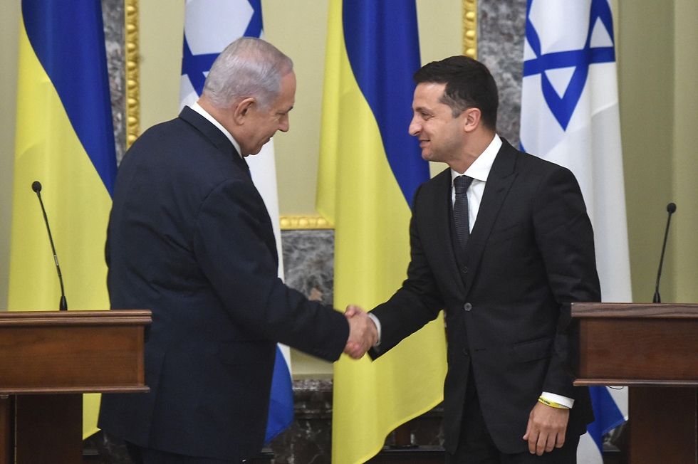 Премьер-министр Израиля Биньямин Нетаниягу и президент Украины Владимир Зеленский в Киеве. Фото: AFP
