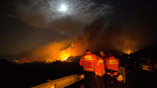 שריפה האיים הקנריים ספרד גראן קנרייה  (צילום:  AFP)