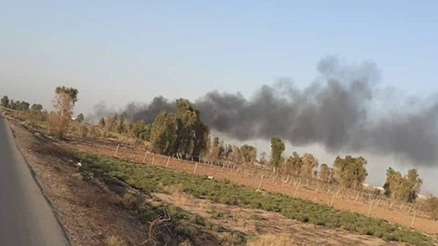 עשן תקיפה בסיס חיל אוויר אל-בכר