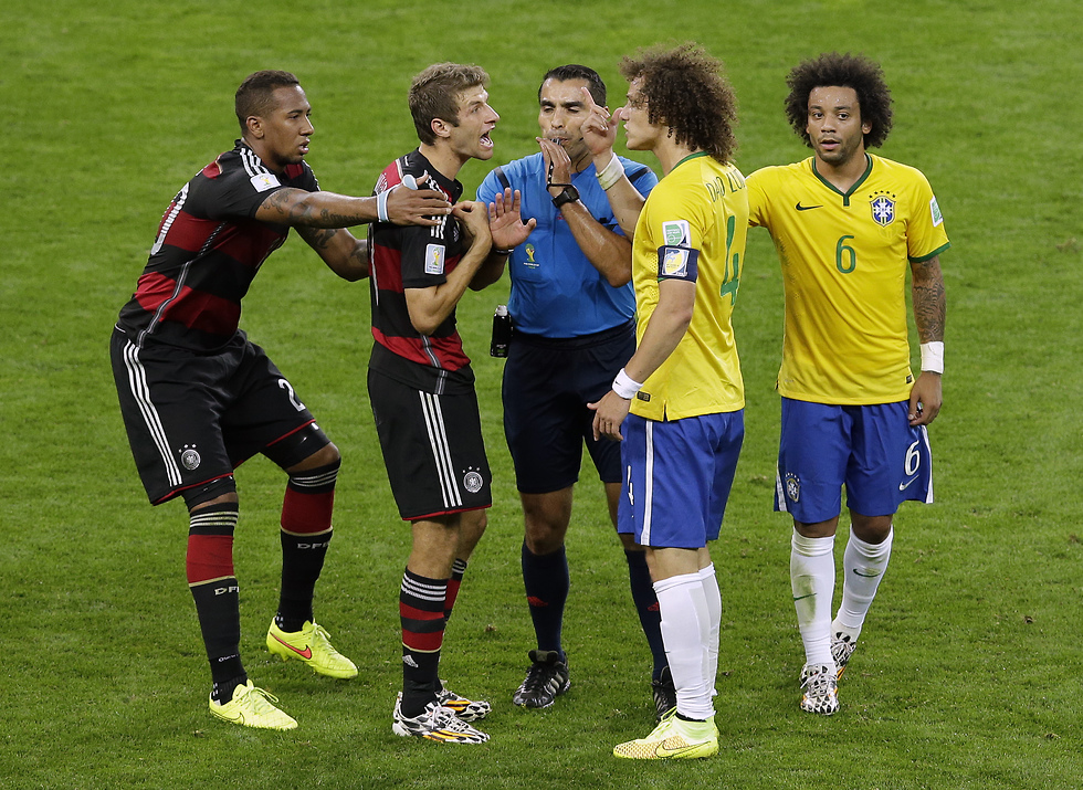 מרקו רודריגס במהלך ה-1:7 הבלתי נשכח בין גרמניה לברזיל (צילום: AP)