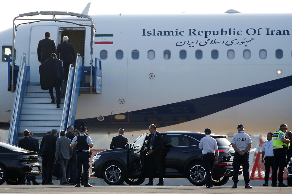 איראן מוחמד ג'וואד זריף מטוס  צרפת  ביאריץ  G7 (צילום: רויטרס)