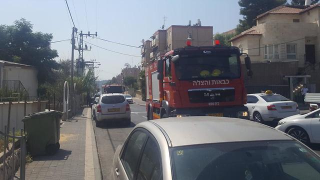 Fire-fighting forces in Beit Shemesh (Photo: Yossi Fridman)