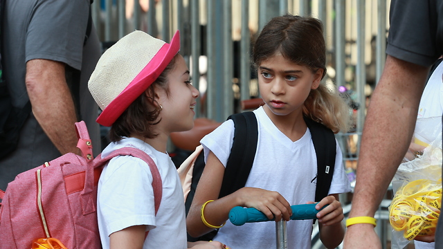 פתיחת שנת הלימודים בבית ספר גרץ בתל אביב (צילום: אביגיל עוזי)
