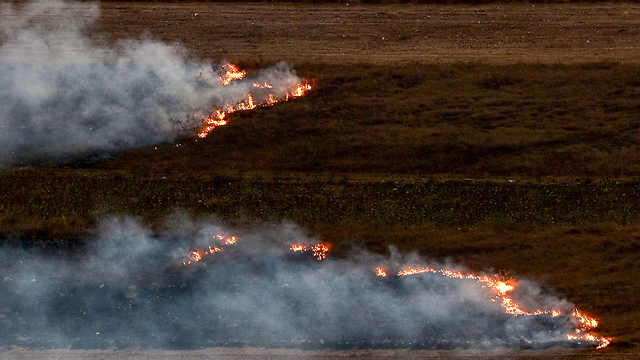 Fires in southern Lebanon after an IDF artillery barrage (Photo: AFP)