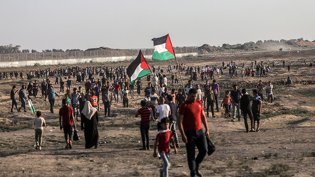 Riots along the Israel-Gaza border (Photo: EPA)