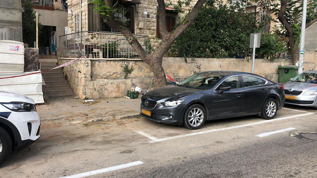 זירה ירי גבר אלנבי חיפה (צילום: דוברות המשטרה)