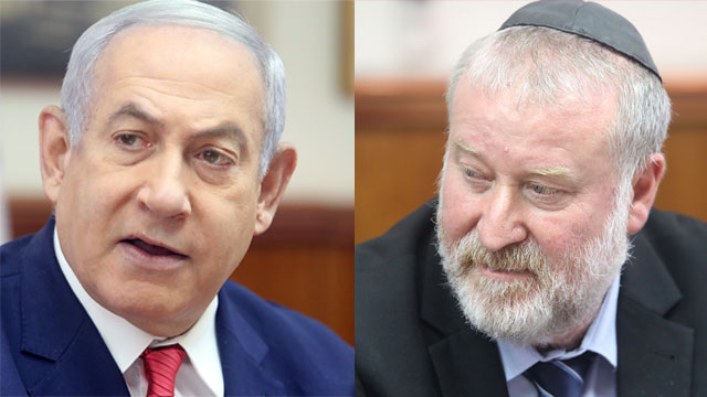 Prime Minister Benjamin Netanyahu (left) and Attorney General Avichai Mandelblit (right) (Photo: Mark Israel Salem)