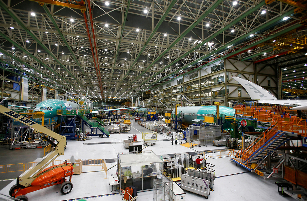 בואינג 777X דגם חדש שנמצא בפיתוח ב מפעל ב ארה