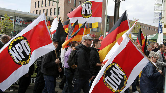 NPD supporters marching in Germany (Photo: Reuters)