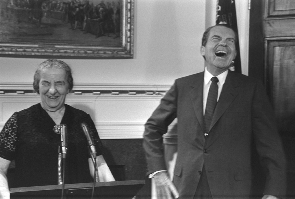 גולדה מאיר וריצ'רד ניקסון (צילום: משה מילנר, לע