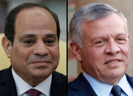 L-R: Egyptian President Abdel Fattah el-Sisi and Jordan's King Abdullah II (Photo: AP)