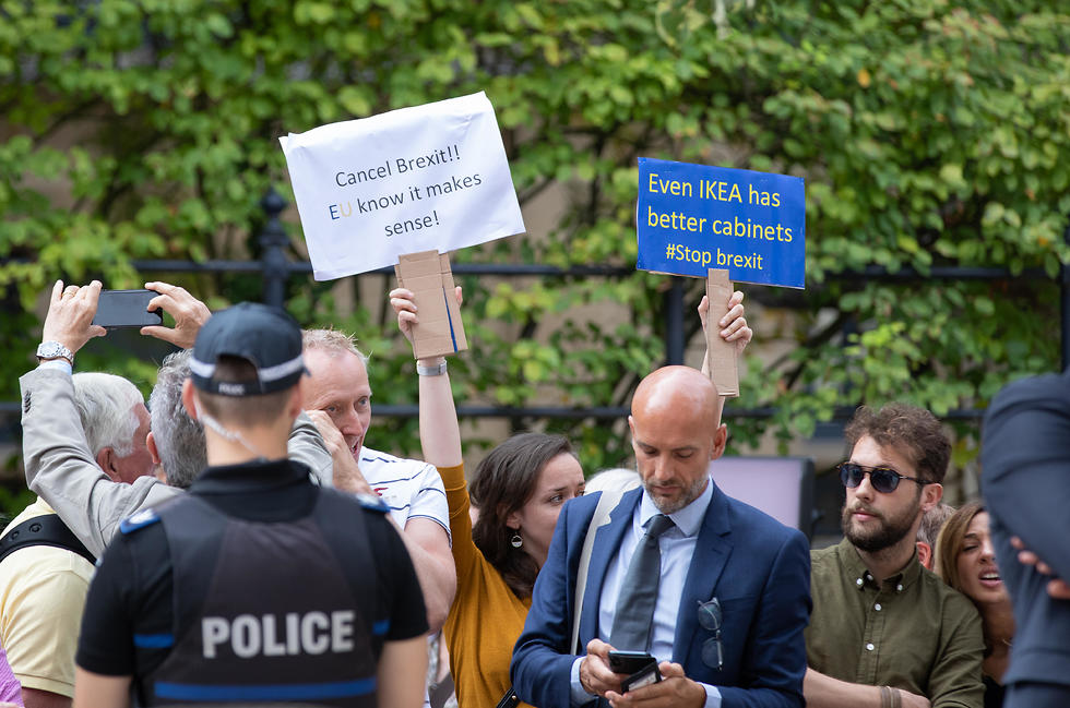מפגינים נגד הברקזיט (צילום: Getty Images)