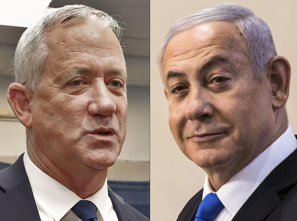Prime Minister Benjamin Netanyahu (right) and Blue and White leader Benny gantz (Photo: AFP)