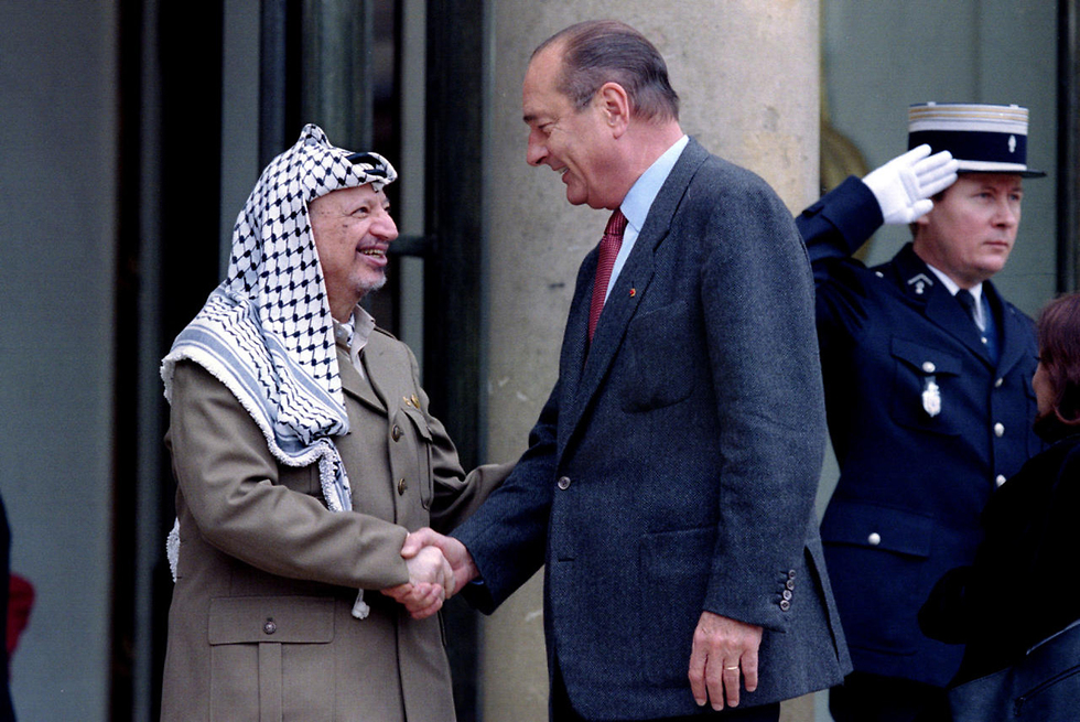 Jacques Chirac and Yasser Arafat (Photo: Reuters)