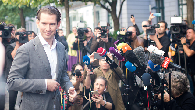 סבסטיאן קורץ בחירות באוסטריה (צילום: gettyimages)