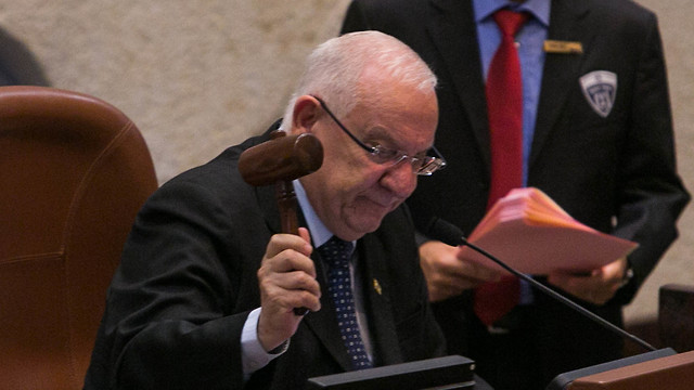 Reuven Rivlin as Knesset Speaker in 2012 (Photo: Ohad Zwigenberg)