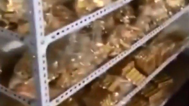 סין פקיד מושחת שמר 12.5 טונות זהב בבית (צילום: youtube)