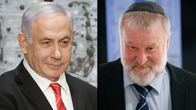 Prime Minister Benjamin Netanyahu and Attorney General Avichai Mandelblit  (Photo: AP)