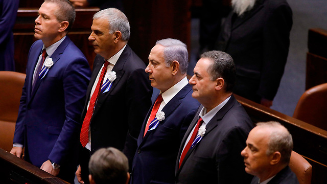 Биньямин Нетаниягу и министры от Ликуда на церемонии присяги. Фото: AFP (Photo: AFP)