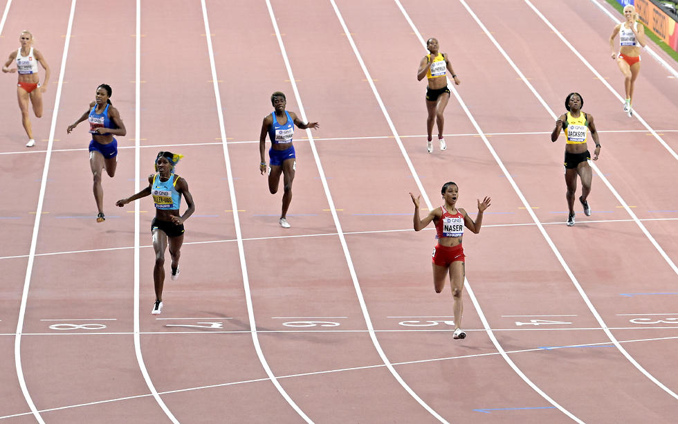 סלווה איד נאסר מנצחת בגמר ה-400 מטר (צילום: AP)