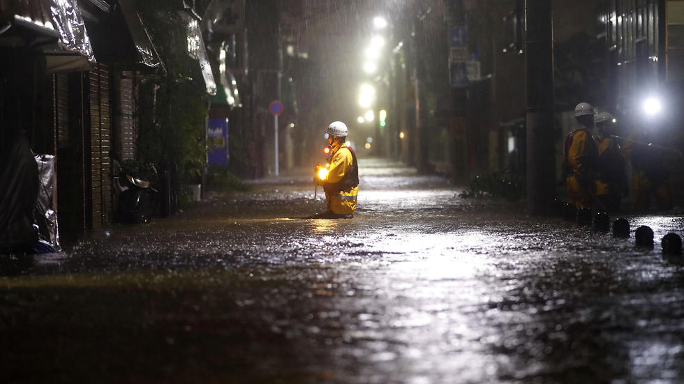 יפן סופה סופת טייפון הגיביס טוקיו (צילום: רויטרס)