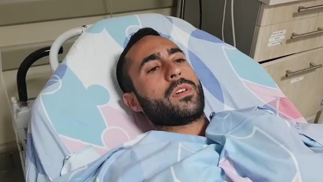 Elazar Hazut, who was wounded by a lightning strike (Photo: Matan Tzuri)
