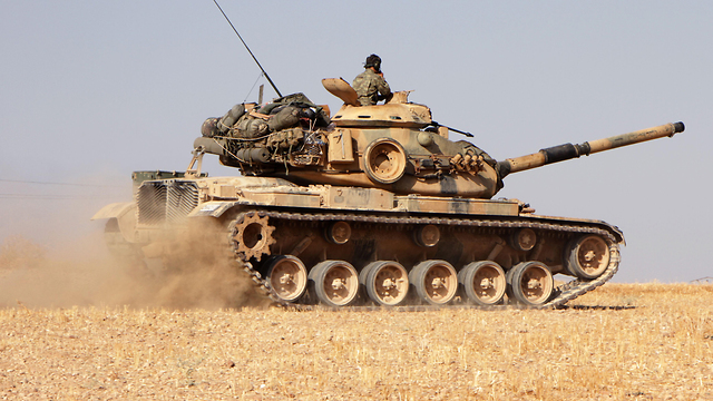 טנק טורקי M60 ב סוריה שדרוג ישראלי (צילום: AFP)