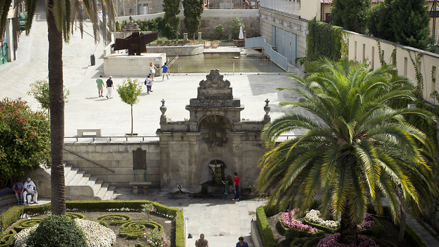 Roman-era thermal fountain in downtown Ourense