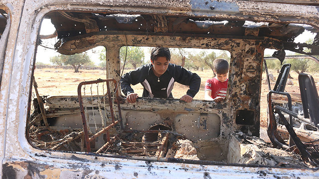 בתמונות של מקום החיסול בבוקר לכתוב – המתחם שבו חוסל מנהיג דאעש על פי דיווחים (צילום: MCT)