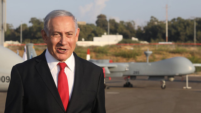Prime Minister Benjamin Netanyahu visits the Palmachim airbase (Photo:Mark Israel Salam)  (Photo: Mark Israel Salem)