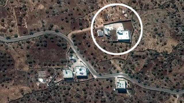 Satellite images of al Baghdadi's house taken in September (Photo: EPA / maxar)