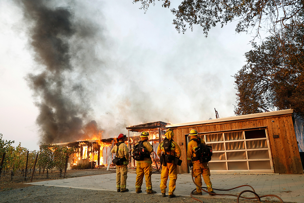 שריפות בהילדסבורג, קליפורניה (צילום: רויטרס)