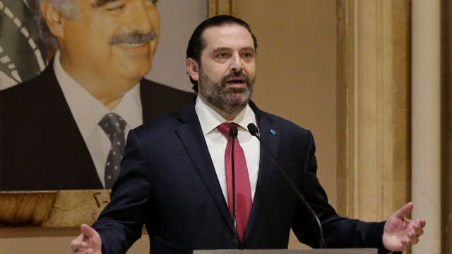 Lebanese Prime Minister Saad al-Hariri announces his resignation