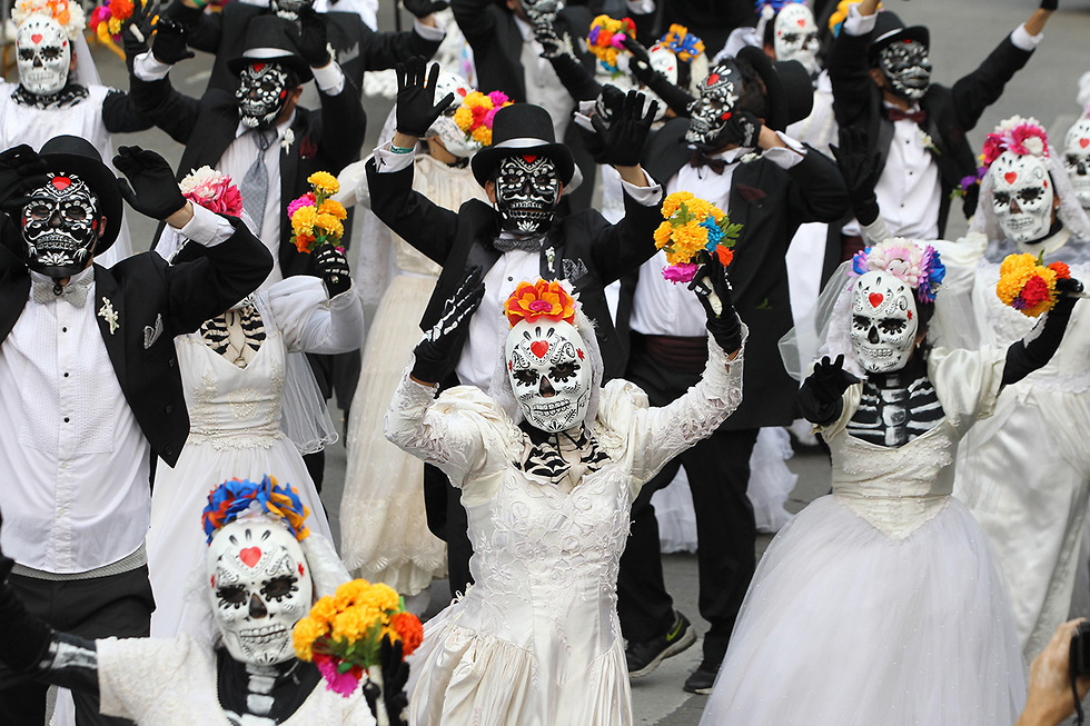 מקסיקו יום המתים מקסיקו סיטי (צילום: EPA)