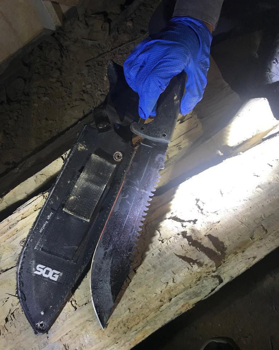 סכין של קאיד אבו סבילה (צילום: דוברות המשטרה)
