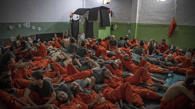 ISIS prisoners held in Kurdish prison (Photo: AFP)