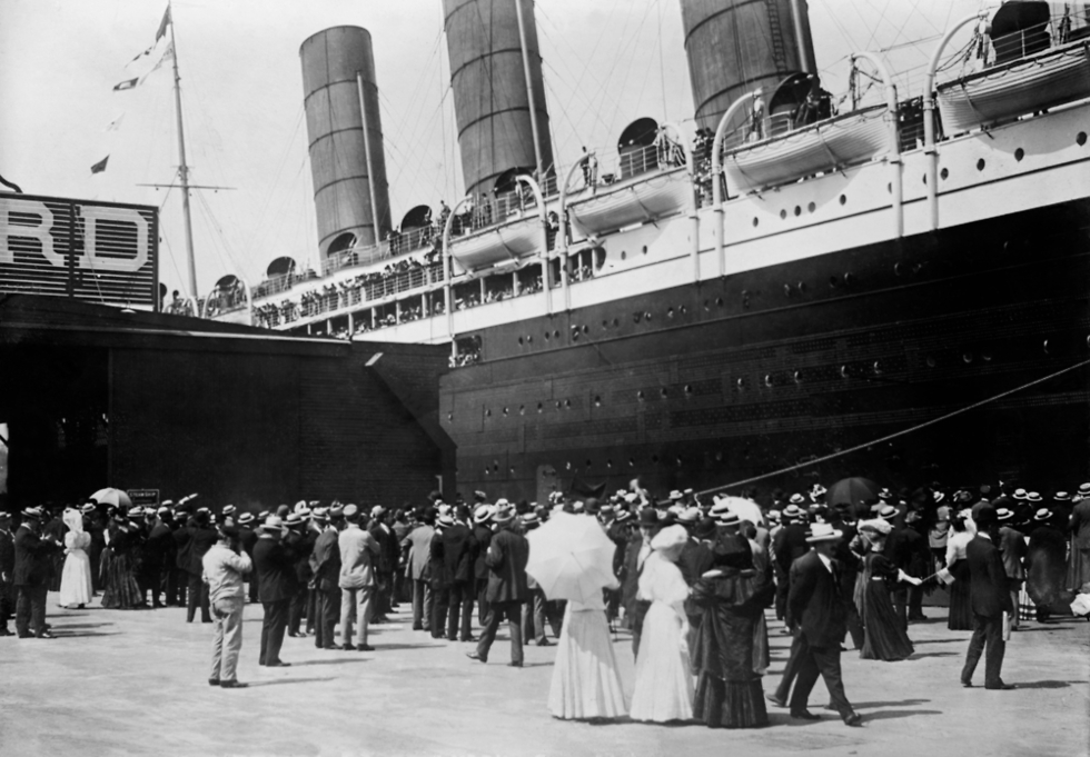 ספינת הנוסעים לוסיטניה בניו יורק, 1907 (צילום: shutterstock)