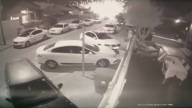 CCTV footage shows the moment a Gaza rockert hit a home in Sderot on Friday night