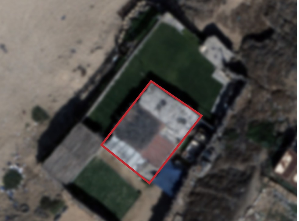 מתחם צבאי של מערך ההגנה האווירית של חמאס שהותקף ע