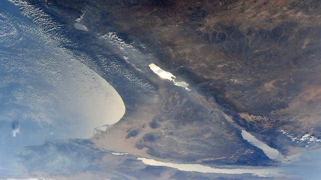 Израиль из космоса. Фото: Джессика Меир, НАСА