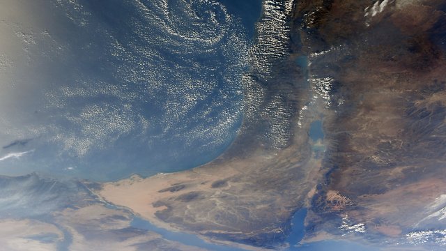 Израиль из космоса. Фото: Джессика Меир, НАСА