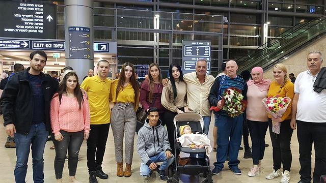 Family reunion in Ben-Gurion Airport