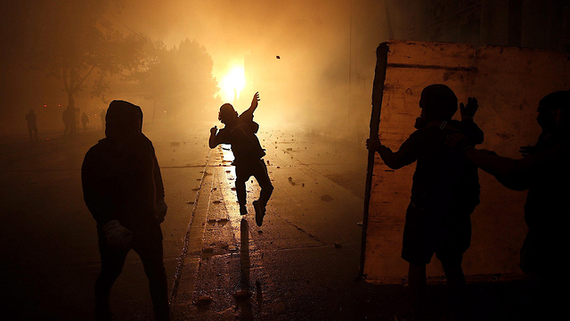 Protests against the government in Chile, October (Photo: EPA)