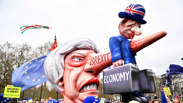 Demonstration against Theresa May's Brexit deal with the European Union, March (Photo: EPA)